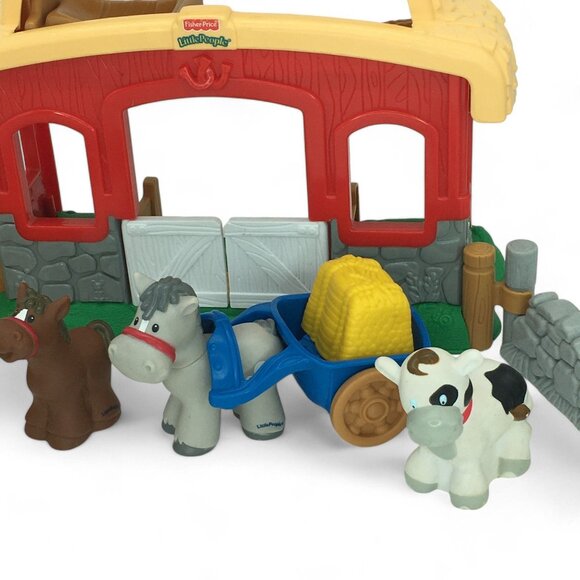 Fisher Price Little People Animal Sound Stable Playset Figures Fencing More 2003 - Picture 5 of 14